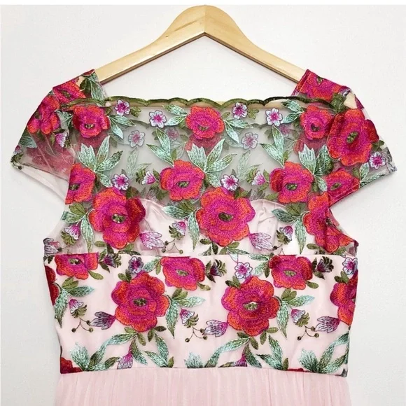 Chi Chi London Floral Pink Midi Dress - Picture 6 of 9